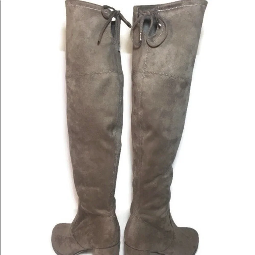 MARC FISHER OTK SUEDE TALL HEEL BOOTS TASS…